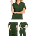 thumbnail image 4 of Hanen Women's Essential Jogger Scrub Set Nursing Uniform Clearance Cool Stretch Scrub Top and Pant Workwear with 4 Pockets, 4 of 4