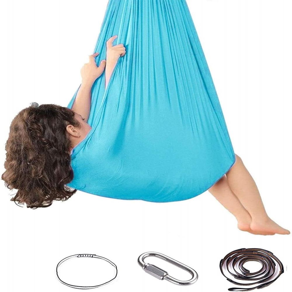 Qhkie Sensory Swing for Kids, Indoor Hammock Swing for Play & Calm, Therapy Swing for Autism & Special Needs, 280x150CM