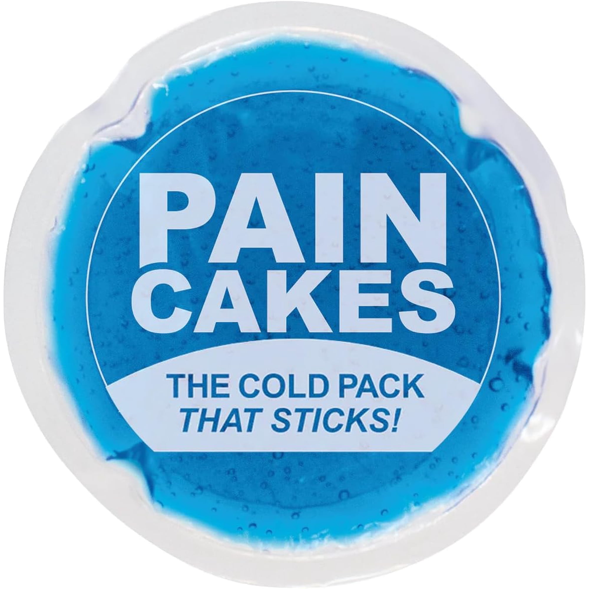 PAINCAKES® 5" Large Cold Pack, Reusable and Sticks to Body, Ice Pack for Cold Therapy and Muscle Pain, Blue