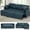 Blue, variant on ACMEASE 84" Chenille Sectional Sleeper Sofa w/Adjustable Backrests, Pull Out Sofa Bed w/USB Charger Port& Reversible Storage Chaise, Convertible L-Shaped Sofa with Cup Holders for Living Room,Orange