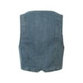 thumbnail image 6 of Hwmodou Women's Denim Vest Womens Sleeveless Sexy V Neck Button Down Casual Cropped Going Out Jeans Gilet Plus Size Denim Vest For Women, 6 of 7