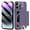 Gray Purple, variant on for iPhone 14 Pro Max Case with Screen Protector & Camera Cover & Lanyard 7-in-1 Full Body Hybrid iPhone 14 Pro Max Case Wallet Card Holder Shockproof Phone Case for iPhone 14 Pro Max - Black