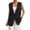 254#Black, variant on Womens Vest Fashion Dressy Notch Lapel Sleeveless Blazer Suit Jackets Office Work Clothes