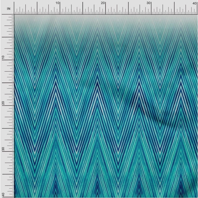oneOone Georgette Viscose Fabric Chevron Panel Printed Craft Fabric BTY 42 Inch Wide