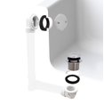 thumbnail image 3 of Westbrass 1-1/2" Tip-Toe Bathtub Drain Plumber's Pack with Two-Hole Elbow and PVC Fittings, Polished Chrome, 3 of 14