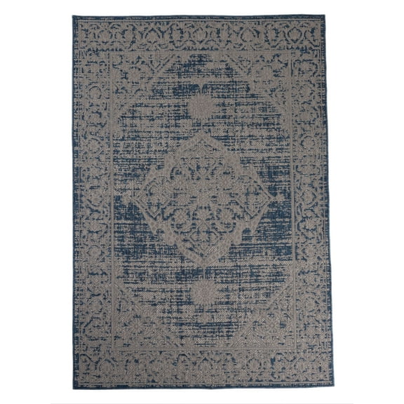 Furnish My Place Outdoor Persian Accent Rug - 2 ft. x 3 ft., Midnight Blue