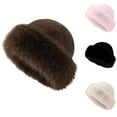 thumbnail image 5 of MaFYtyTPR Women's Winter Knitted Wool Hat Fashion Solid Color Thick Velvet And Warm Ear Protection Hat Multicolor for Choose Light Pink Free Size, 5 of 5