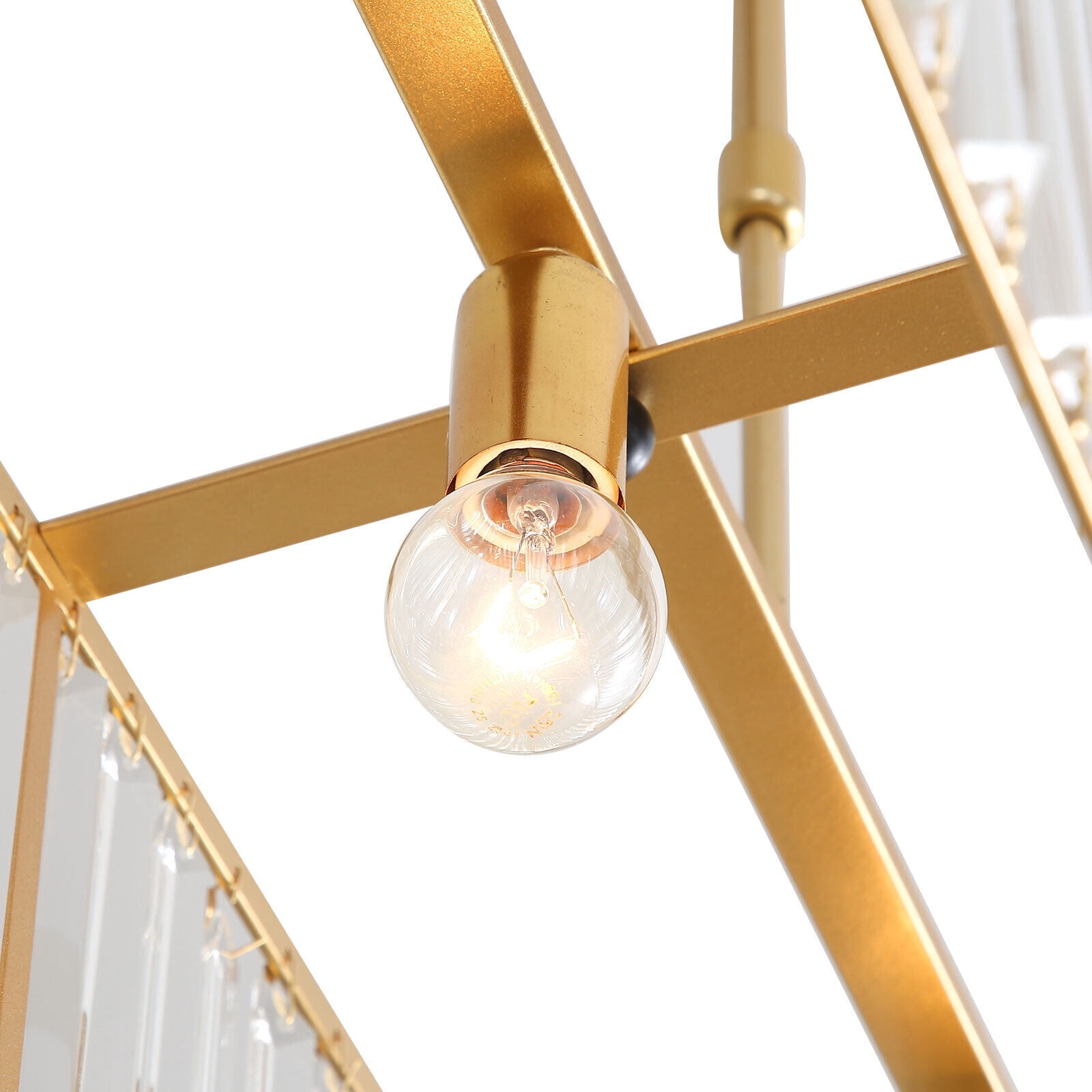 TFCFL 4 Light Luxury Crystal Chandelier Ceiling Light Living Room Ceiling Pendant Lamp Fixture