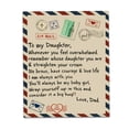 thumbnail image 1 of Manta de lana, edredones con estampado de letras para mi hija, manta de franela con citas de papá para el correo aéreo de la hija oso de fresa  Electrónica, 1 of 1