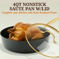 thumbnail image 3 of Granitestone Armor Max 11 Inch Frying Pan, Hard Anodized Skillet Non Stick, 4 Quart Saute Pan with Lid, Multipurpose Cooker, Jumbo Cooker NonStick Deep Frying Pan, Skillet, Gold Handles, 3 of 9