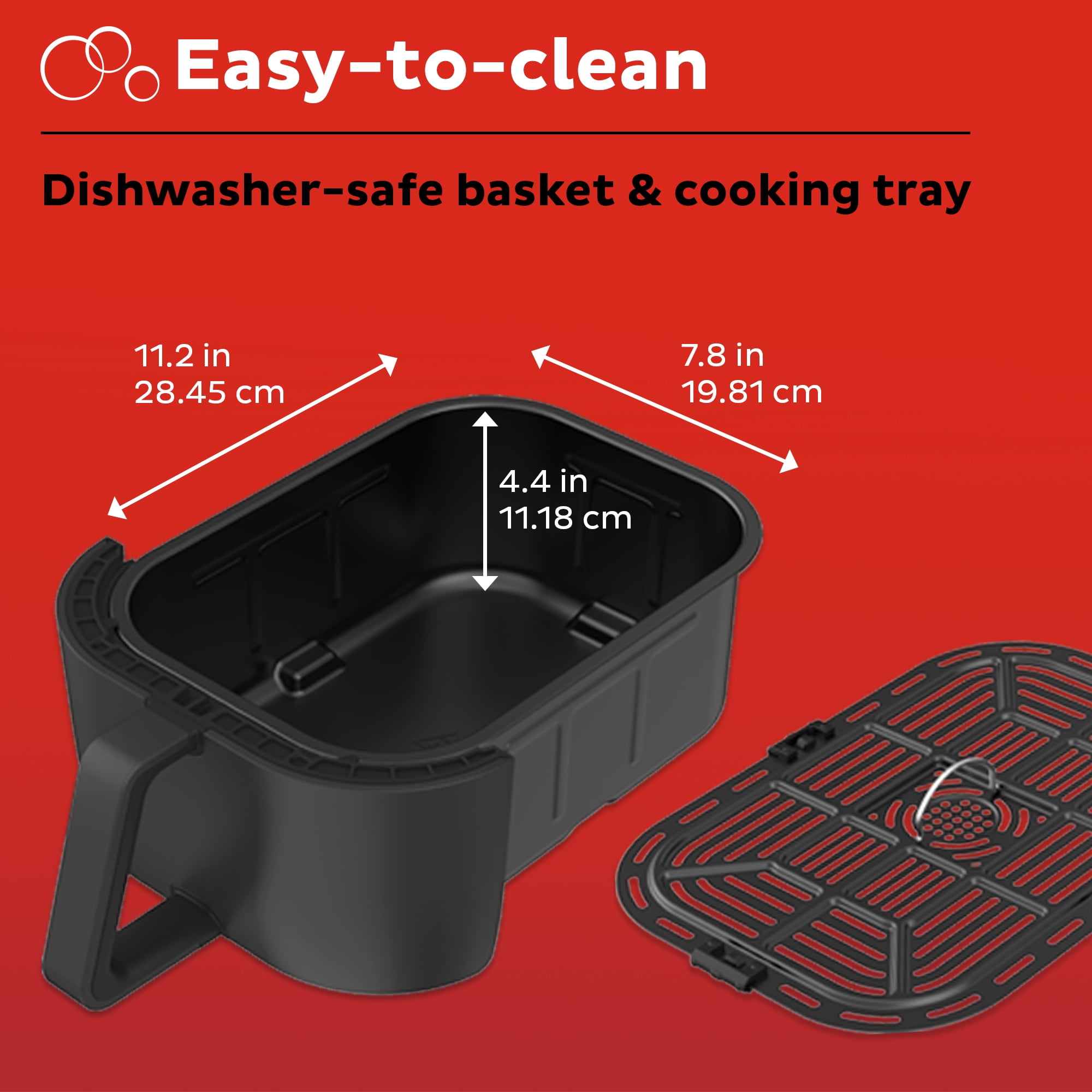 Instant Pot 6Qt Vortex Slim XL 5-in-1 Compact Air Fryer, Air Fry, Crisp, Roast, Reheat, Bake, Broil, Nonstick, Dishwasher-Safe Basket, Space Saving, Black