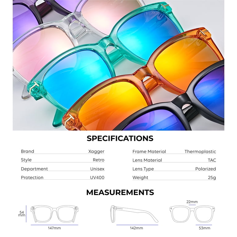 Square Polarized Mirrored Sunglasses for Women Colorful 80 display picture 3