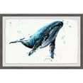 thumbnail image 3 of Marmont Hill Watercolor Blue Whale Framed Wall Art, 3 of 5
