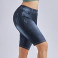 thumbnail image 2 of XIYON Leggings For Women Ladies Tight Fitting Fashionable Slim High Waist Elastic Imitation Denim Leggings Shorts Fashion, 2 of 4