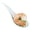 Seagreen, variant on White Plastic Wave Spoon - 5" x 1 1/2" - 100 count box