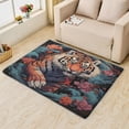 thumbnail image 2 of Jungle Tiger Rugs 4x5, Tropical Jungle Carpet for Bedroom Rug, Leaves Area Rug for Living Room, Super Soft Low Pile Machine Washable Non Slip Stain Resistant Rug, 2 of 7
