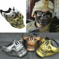 thumbnail image 1 of Máscara de Airsoft para fiesta de disfraces, máscaras de media cara de esqueleto de motocicleta, bronce ShuxiuWang 8390612206368, 1 of 1