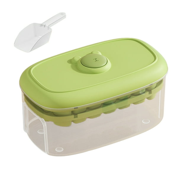 Bandeja Apilable Para Cubitos De Hielo Grip Y Juego De Cubos Incluye 1 O 2 Bandejas Opcionales Con Tapa Y Fácil Extracción. Permite Hacer 28 O 56 Cubitos Para Cócteles, Café. Kit De Cubos Para Cong