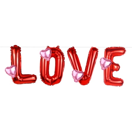 Love Balloon Banner, Red and Pink, 6', Valentine's Day by Way To Celebrate