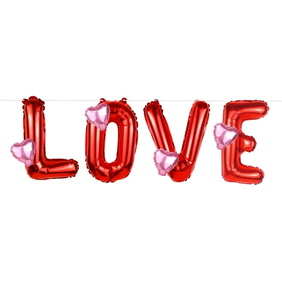 Love Balloon Banner, Red and Pink, 6', Valentine's Day by Way To Celebrate
