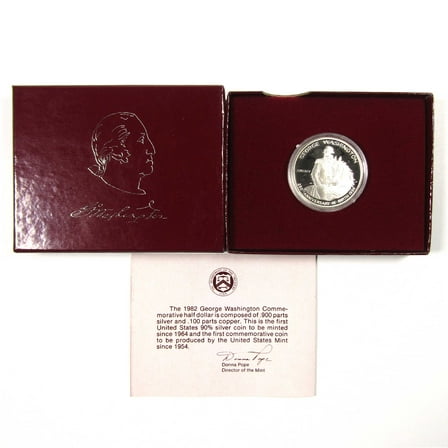 George Washington Commemorative Half 1982 S Choice Proof Silver OGP