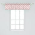 thumbnail image 2 of Geometric Window Valance, Simple Design Concentric Square Pattern Repetitive Artwork Abstract Boho, Curtain Valance for Kitchen Bedroom with Rod Pocket, 54" X 18", Rose Pastel Pink, by Ambesonne, 2 of 2