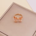 thumbnail image 2 of PVCS Bague Ajustable Papillon Couleur Unie Créative pour Femmes avec Ouverture, 2 of 4