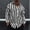 Black, variant on KTMKH Men's Dress Shirts Male Casual Autumn Striped Print Shirt Stand Collar Long Sleeve Pocket Shirt Blouse
