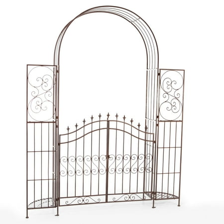 Belham Living Gated Hodgson Garden Metal Arbor With Planter
