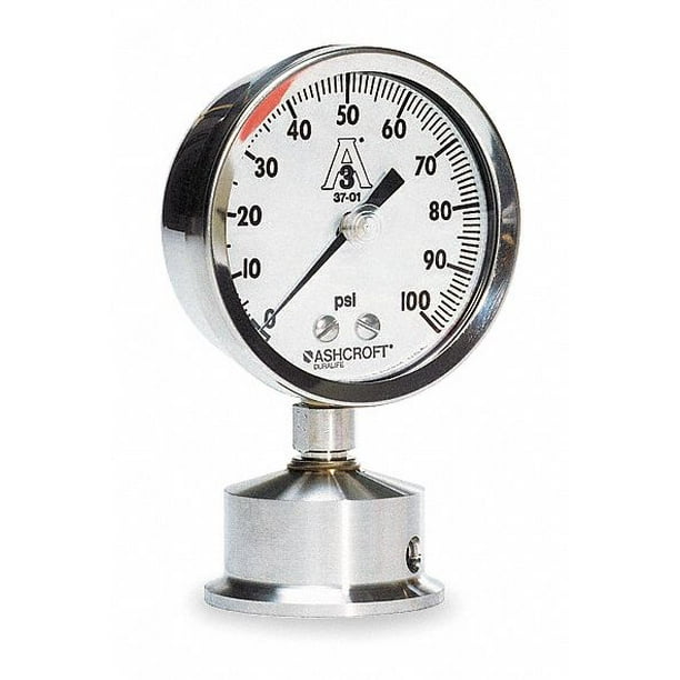 Ashcroft Pressure Gauge,0 to 100 psi,21/2In 251032S15L100