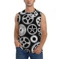 thumbnail image 1 of Balery Metallic Gears Camisetas sin mangas para hombre, absorbe la humedad y protege contra el mal olor.-XX-Large, 1 of 7