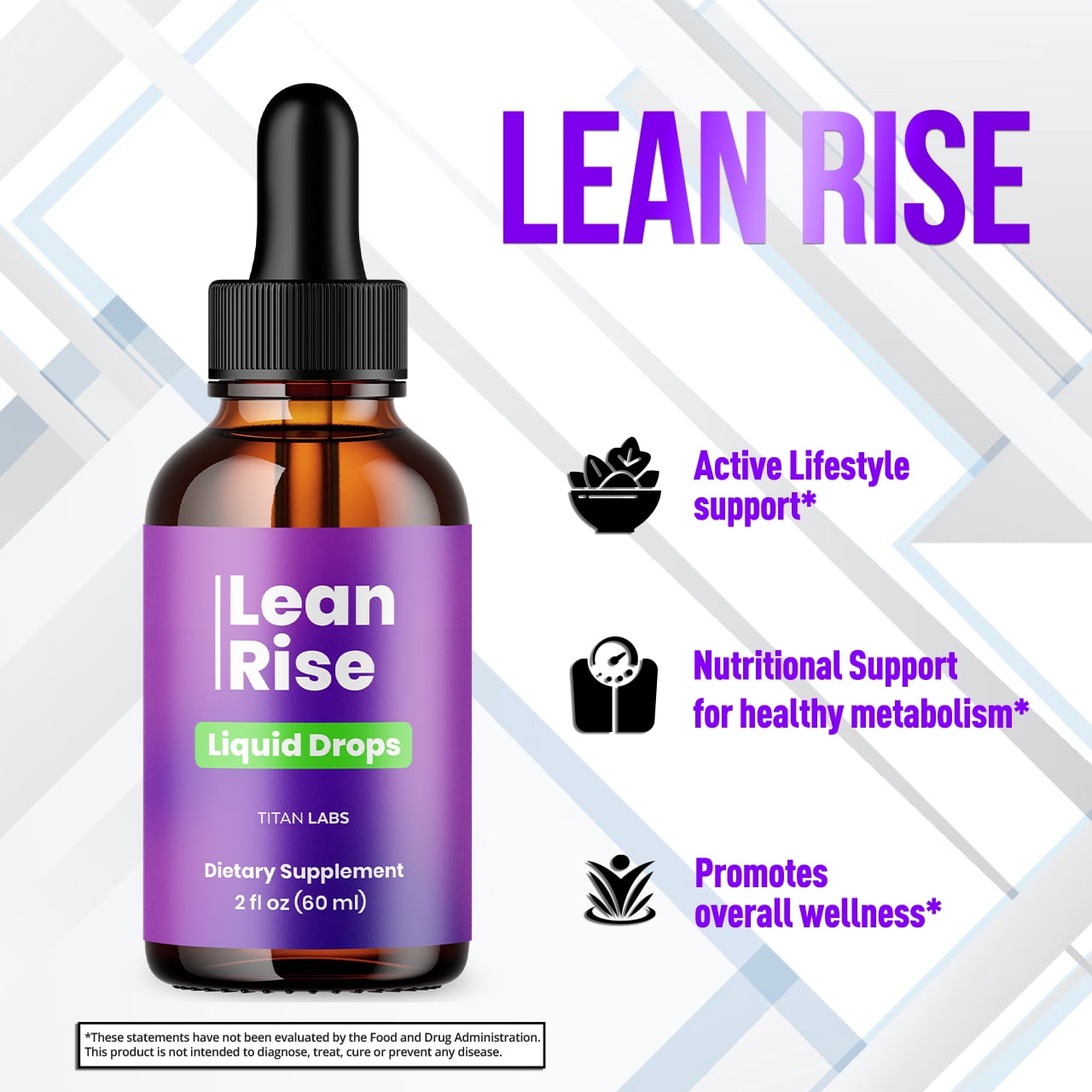 Lean Rise Advanced Formula Drops to Support Active Lifestyle LeanRise 90 Servings