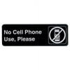 Update International (S39-31BK) "No Cell Phone Use, Please" Sign