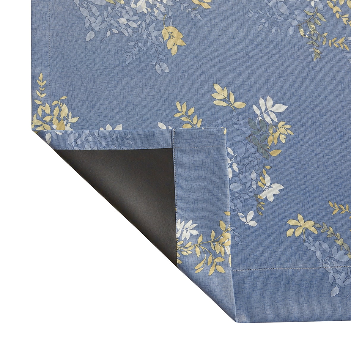 Mainstays Blackout Curtain Panel Pair, Set of 2, Botanical Print Blue, 30"W x 84"L