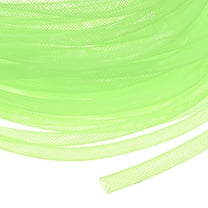 Uxcell Mesh Tube Ribbon 25 Yards, 6mm Elastic Fabric Ribbons[Light Green]