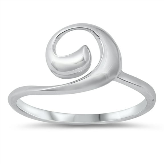 Unique Bubble Filigree Swirl Wave Band Sterling Silver Ring 925 Jewelry Female Male Unisex Size 7