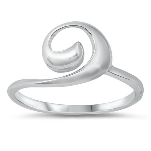 Unique Bubble Filigree Swirl Wave Band Sterling Silver Ring 925 Jewelry Female Male Unisex Size 4