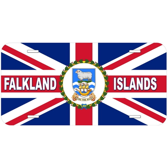 Falkland Islands Flag With Territory Name Novelty Car Auto License Plate