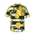 thumbnail image 3 of Daiia Orange and Lemon Hawaiian Shirt for Men Gentle Cotton Regular Short Sleeve Casual-3X-Large, 3 of 9