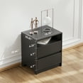 thumbnail image 2 of CHITOOMA 2-Drawer Nightstand with Charging Station, Wood Bedside Table with Open Shelf, Small End Table for Bedroom Living Room, Black, 2 of 8