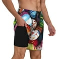 thumbnail image 2 of Yiaed Easter Egg Print Mens Swim Trunks Bathing Suit Compression Liner Beach Swim Shorts Swimwear Quick Dry Zipper Pocket No-Chafing Board Short-, 2 of 6