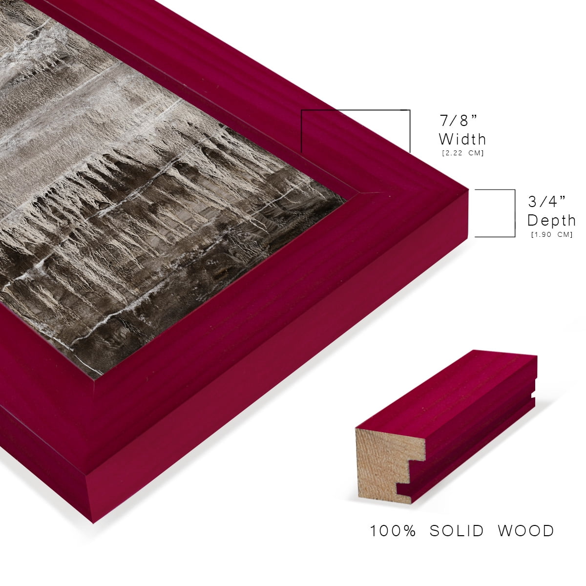 Continuum IV -Framed Print w/glass-Cherry Red