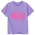 thumbnail image 3 of XAOWF Child Toddlers Girls T Shirt Round Neck Funny Big Sister Letter Printed Casual Short Sleeve Tshirts Daily Wear Leisure Stylish Tops 3-4 Years, 3 of 3
