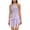 Purple, variant on Women's Ruched Asymmetric Halter Mini Dress - Textured Pleated Party Dress with Ruffle Detail for Night Outs, Festivals, and Fun Summer Celebrations
