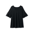 thumbnail image 5 of Woman Within Plus Size Ruffled Elbow-Sleeve Tunic, 5 of 6