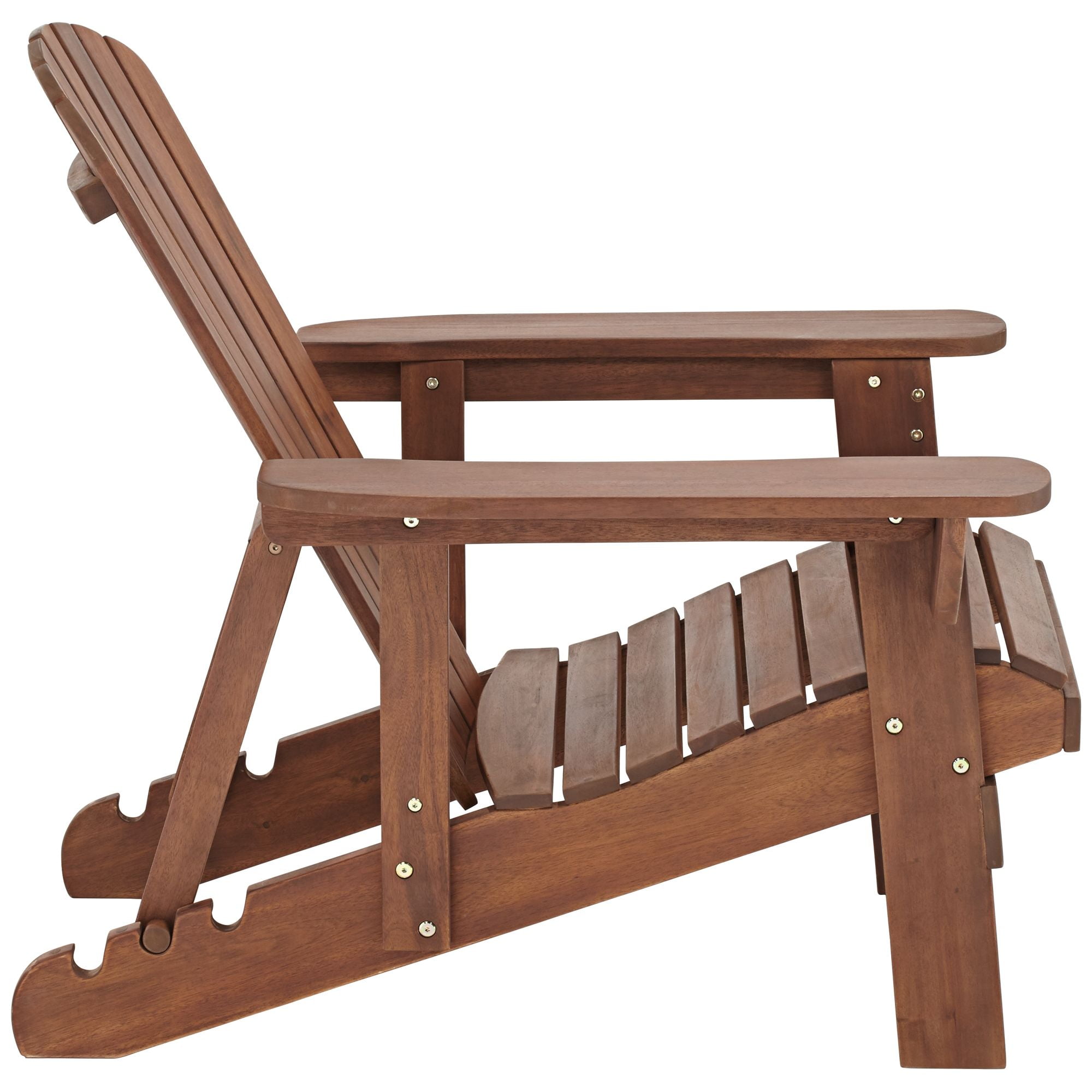 Teal Island Designs Fletcher Dark Wood Outdoor Reclining Adirondack Chair