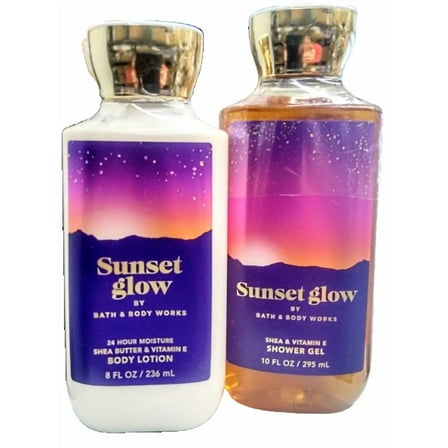 Bath & Body Works Sunset Glow Set Body Lotion & Shower Gel
