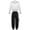Silver&Black, variant on Doomiva Kids Girls Hip-hop Dance Performance Costume Long Sleeve Jacket with Cargo Pants Athletic Tracksuit Dancewear Silver&Black 14