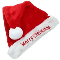 GOOHOCHY Merry Christmas Plush Santa Hats Thicken Christmas Hat Party Costume Accessories