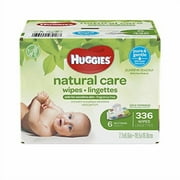 HUGGIES Natural Care Baby Wipes, Unscented, 6 packs of 56, 336 Ct